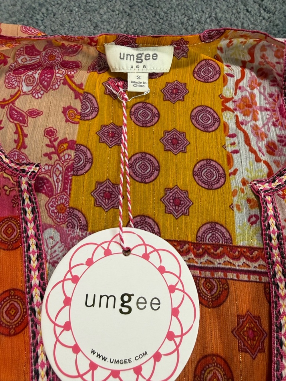 Umgee Multicolor Patchwork Duster Kimono Women Si… - image 7